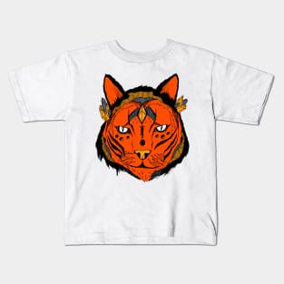 Orangrey Mystical Tribal Cat Kids T-Shirt